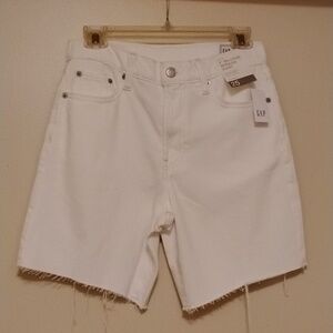 GAP 8" '90s Loose Bermuda Shorts White Size 25 NWT